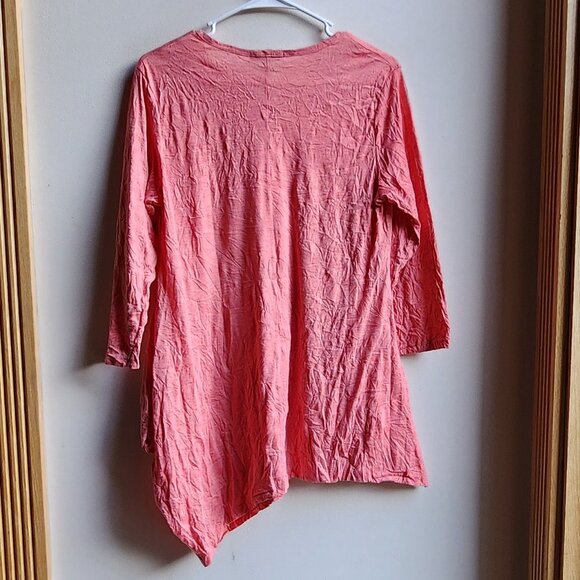 Jess & Jane Pink Angled Scoop Neck Jersey Size Small - Picture 13 of 14